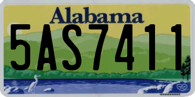 AL license plate 5AS7411