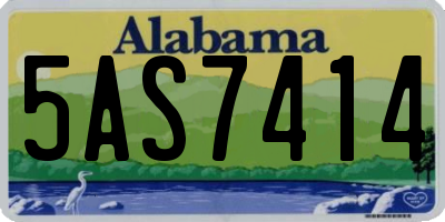 AL license plate 5AS7414