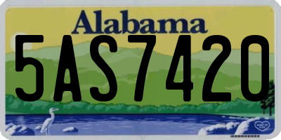 AL license plate 5AS7420