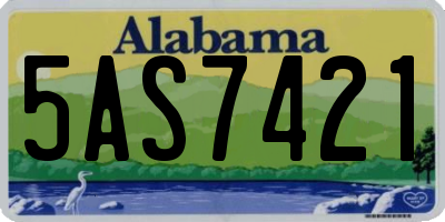 AL license plate 5AS7421