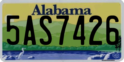 AL license plate 5AS7426