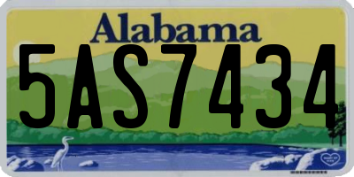 AL license plate 5AS7434