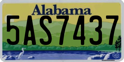 AL license plate 5AS7437
