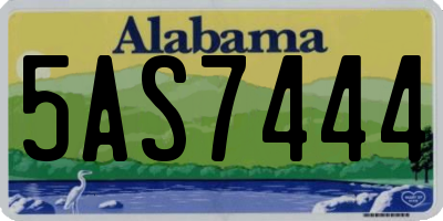 AL license plate 5AS7444