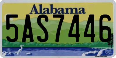 AL license plate 5AS7446
