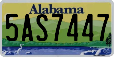 AL license plate 5AS7447
