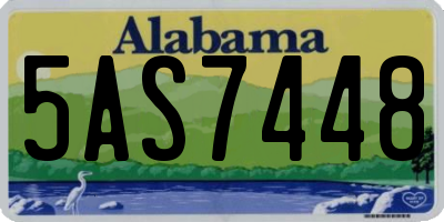 AL license plate 5AS7448