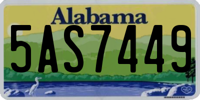 AL license plate 5AS7449