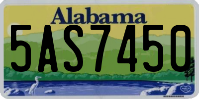 AL license plate 5AS7450