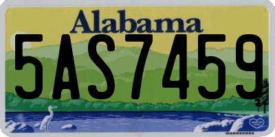AL license plate 5AS7459