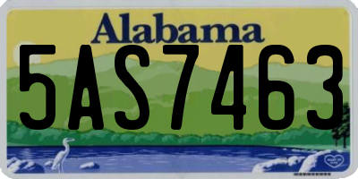 AL license plate 5AS7463