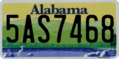 AL license plate 5AS7468