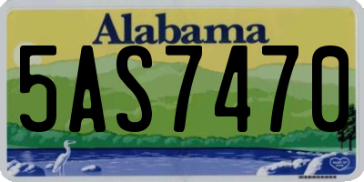 AL license plate 5AS7470