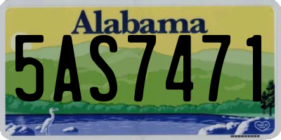 AL license plate 5AS7471