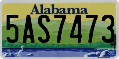 AL license plate 5AS7473