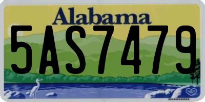 AL license plate 5AS7479