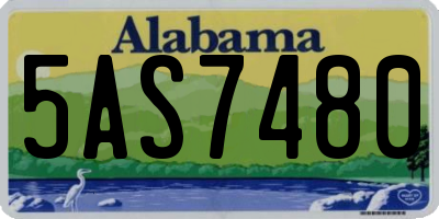 AL license plate 5AS7480