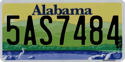 AL license plate 5AS7484