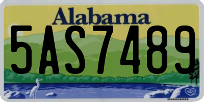 AL license plate 5AS7489