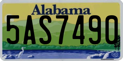 AL license plate 5AS7490