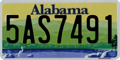 AL license plate 5AS7491