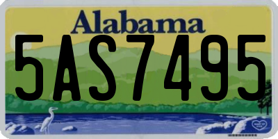 AL license plate 5AS7495
