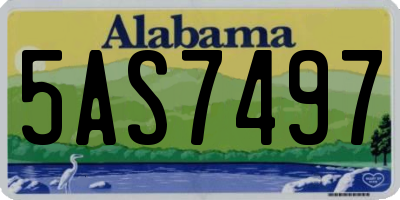 AL license plate 5AS7497