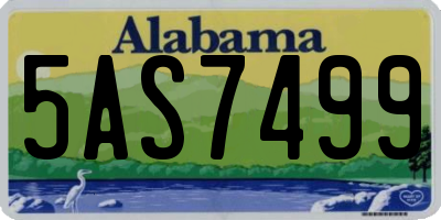 AL license plate 5AS7499