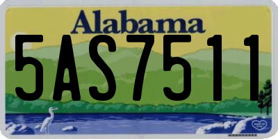 AL license plate 5AS7511