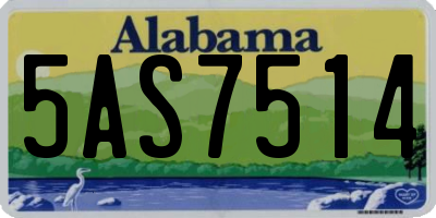 AL license plate 5AS7514