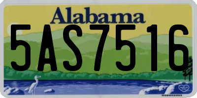 AL license plate 5AS7516