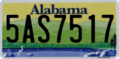 AL license plate 5AS7517