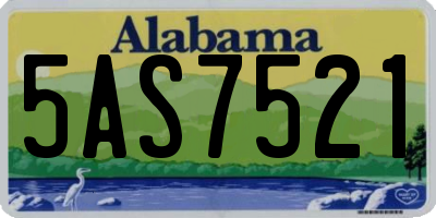 AL license plate 5AS7521