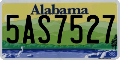AL license plate 5AS7527