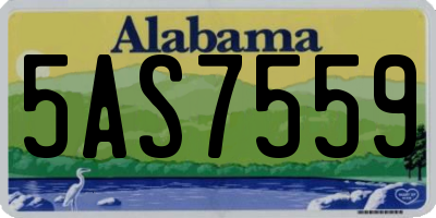 AL license plate 5AS7559