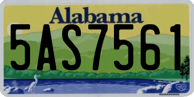 AL license plate 5AS7561