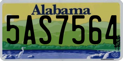 AL license plate 5AS7564