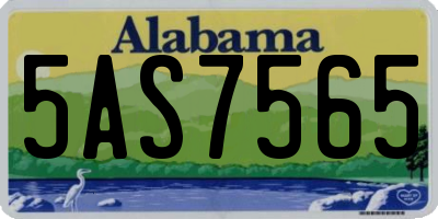 AL license plate 5AS7565