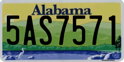 AL license plate 5AS7571