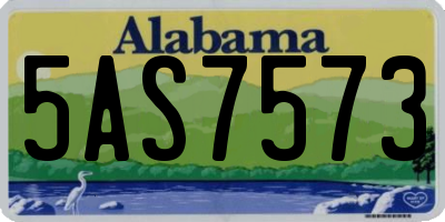 AL license plate 5AS7573