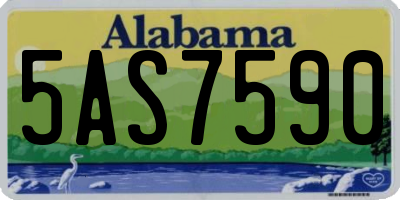 AL license plate 5AS7590