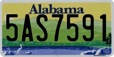 AL license plate 5AS7591