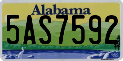AL license plate 5AS7592