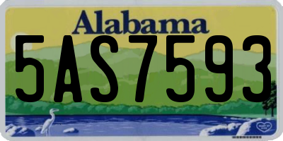 AL license plate 5AS7593