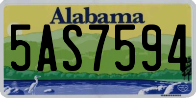 AL license plate 5AS7594