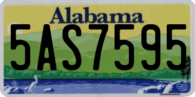 AL license plate 5AS7595