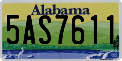 AL license plate 5AS7611