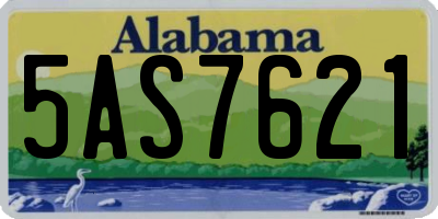 AL license plate 5AS7621