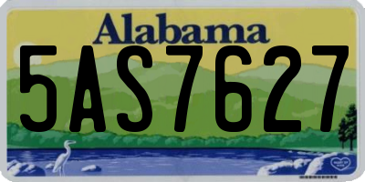 AL license plate 5AS7627
