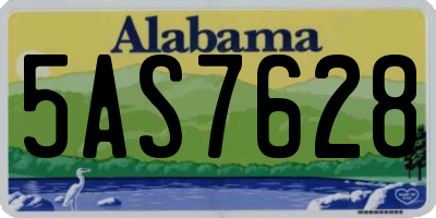 AL license plate 5AS7628